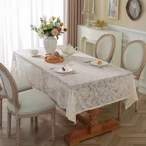 Lace Tablecloth, Round Table Cover, Tablecloth for Home Kitchen Dining Room, Decorative Tablecloth for Home Party Wedding