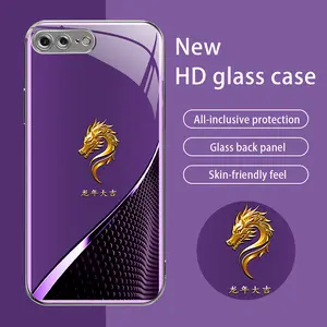 Suitable for [iPhone 7 Plus] High-end split multi-color faucet electroplated metal glass mobile phone case, affordable, fully shockproof, drop-proof, wear-resistant-888