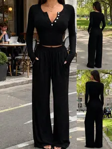 Women's Casual Fall Winter coord set, Comfy Sets,Soft Elastic Fabric,matching lounge sets for women, Fashionable Two-Piece Sleepwear, Indoor Outdoor Wear, Comfortable Home Clothes, Loungewear