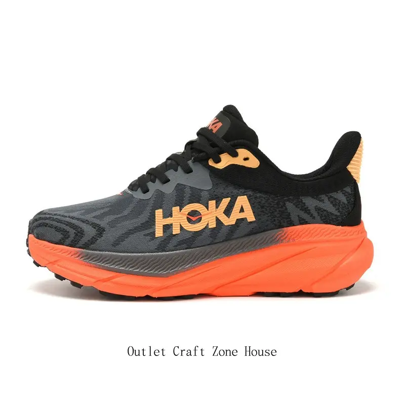Dark Grey & Bright Orange Mesh Upper Athletic Sneakers - Lightweight Non-Slip Sole, Cloud-Like Cushioning for All-Day Wear, Casual Running Shoes
