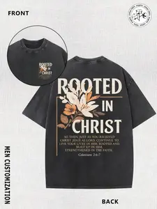 A 230G Reversible Washable T-Shirt Featuring a Christ-Inspired Design, Ideal for Outdoor Activities And Travel, Making It a Great Gift for Family, Friends, And Coworkers!