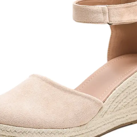Women's Wedge Sandals, Vintage Bohemian Style, Open Toe Ankle Strap Wedge Heeled Shoes, Fashionable Beach Party Holiday Wear, Sexy Thick Sole Sneakers, Fashion Footwear