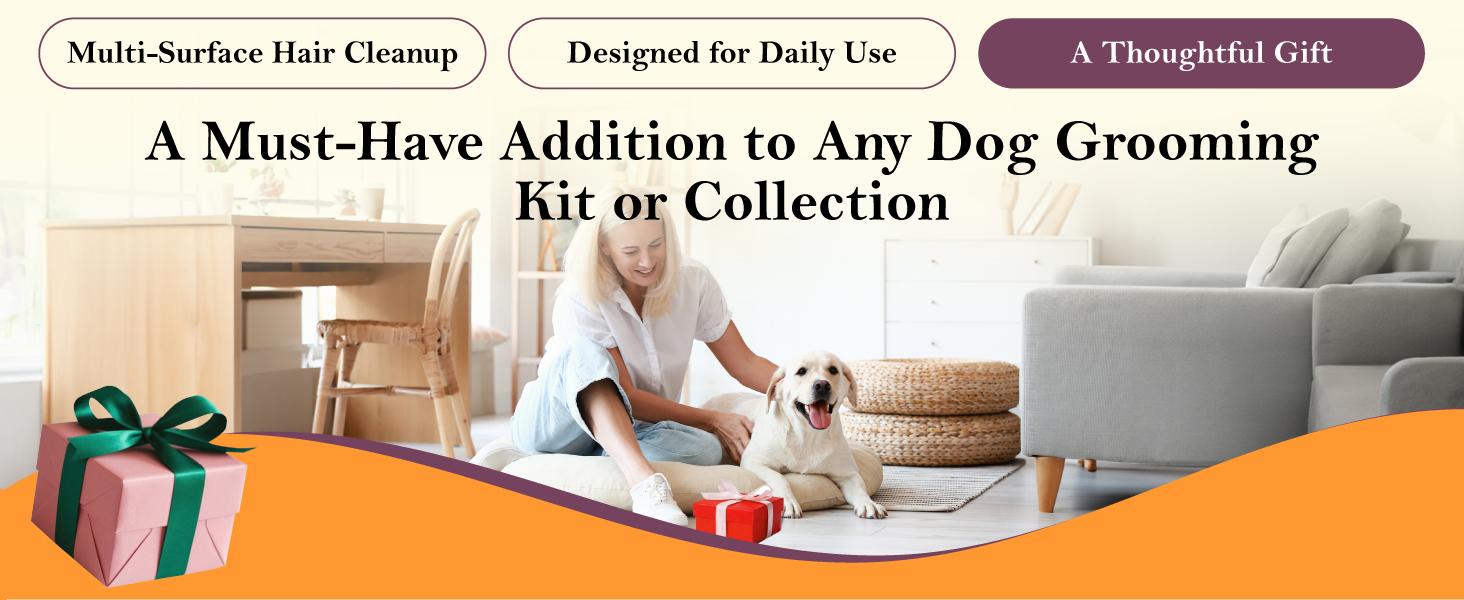 SleekEZ Dog Brush for Shedding & Dog Grooming Supplies |   Pet Hair Removal Tool |   Great For All Fur Types |   For Short, Medium, & Long Hair Pets |   Reduces Shedding by 95% |   Made in USA |   5 inch