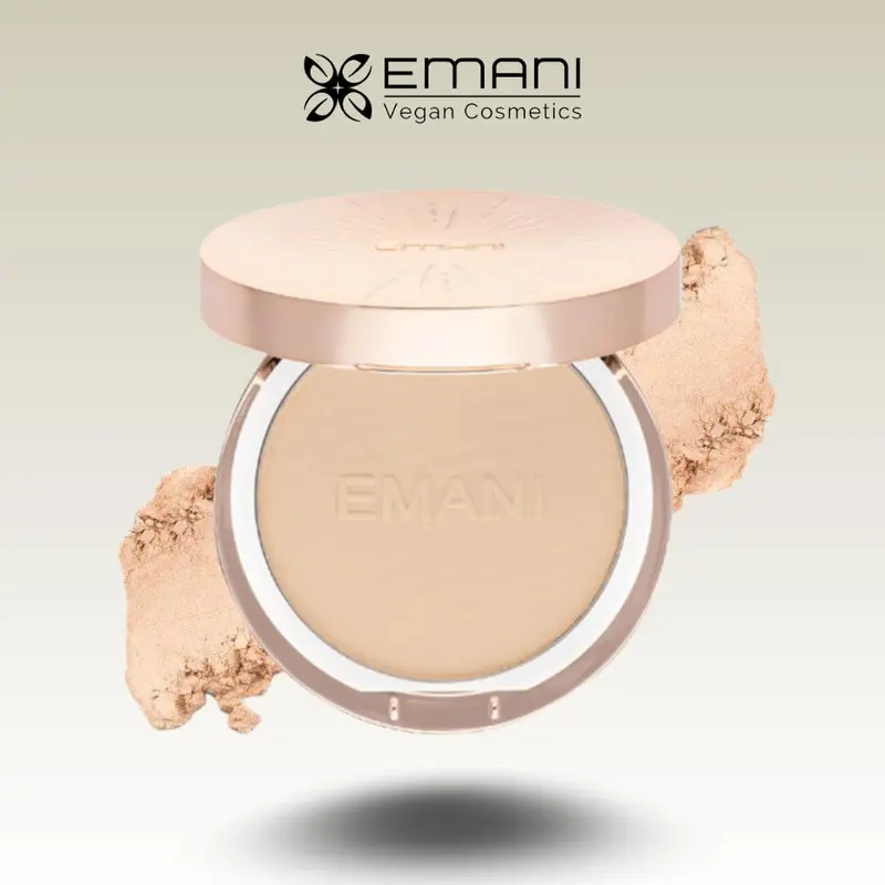 [Emani] Bamboo Setting Powder for Smooth, Shine-Free Skin | Translucent, Long-Wear, Vegan Finish Brush Concealer