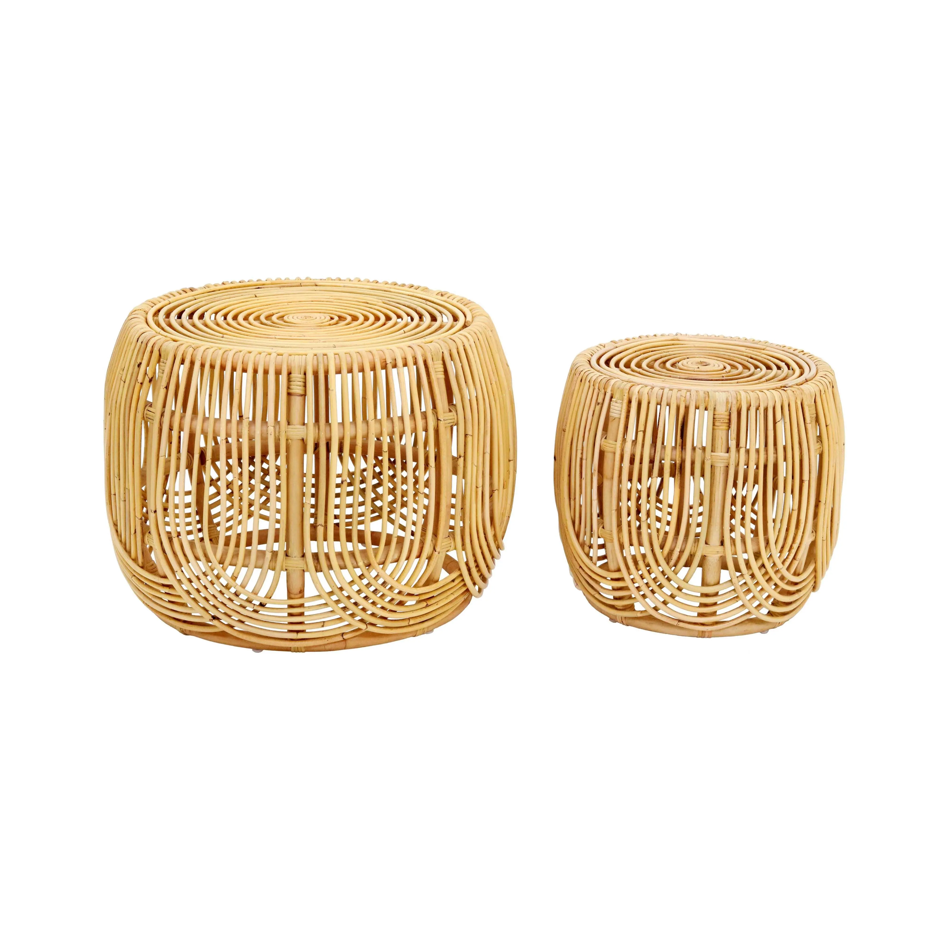 Azrina 2-Piece Rattan Nesting Table Set