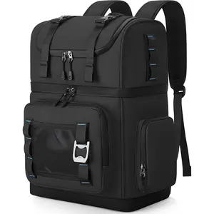 Large Waterproof Insulated Cooler Backpack for Men & Women, Double Decker Leak Proof Cooler Backpack for Beach, Camping, Picnic, Travel, 26L, 44Cans