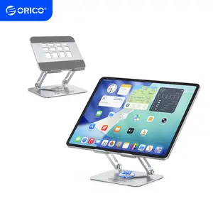 ORICO 360° Rotating Tablet Stand, Height Adjustable Aluminum Alloy Holder for Desk, Foldable Design for iPad Pro/Air/Mini up to 12.9", Samsung Galaxy Tab, Kindle & Switch - FB2