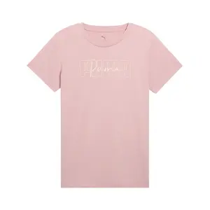 PUMA Womens Essentials Admire Crew Neck Short Sleeve Casual Tops Casual - Pink
