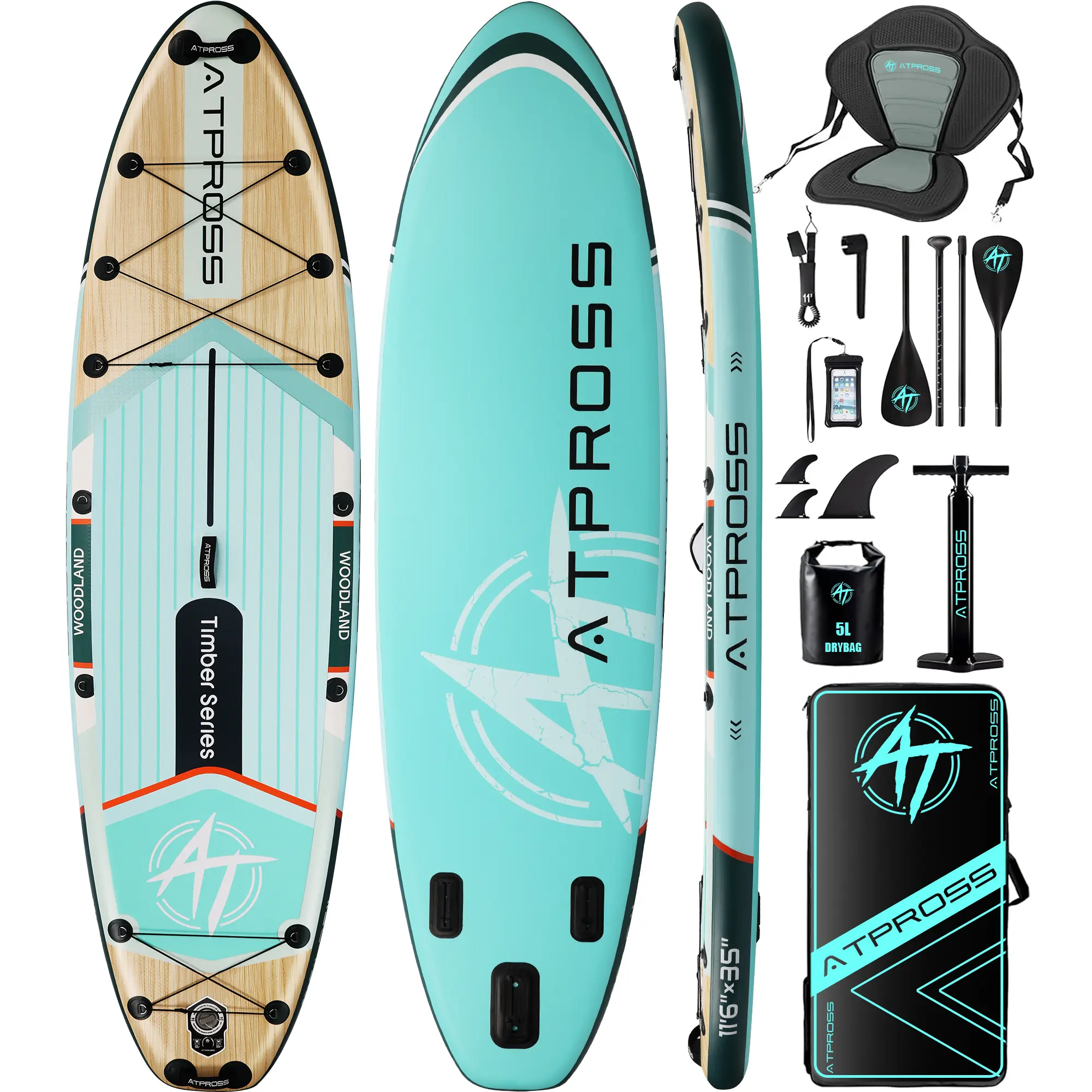 [DealsForYouDays] Inflatable Stand Up Paddleboard, 11'6"x35" Extra Wide SUP with 450lbs Capacity, Premium Accessories Kit & Backpack for Adults (All Skill Levels)