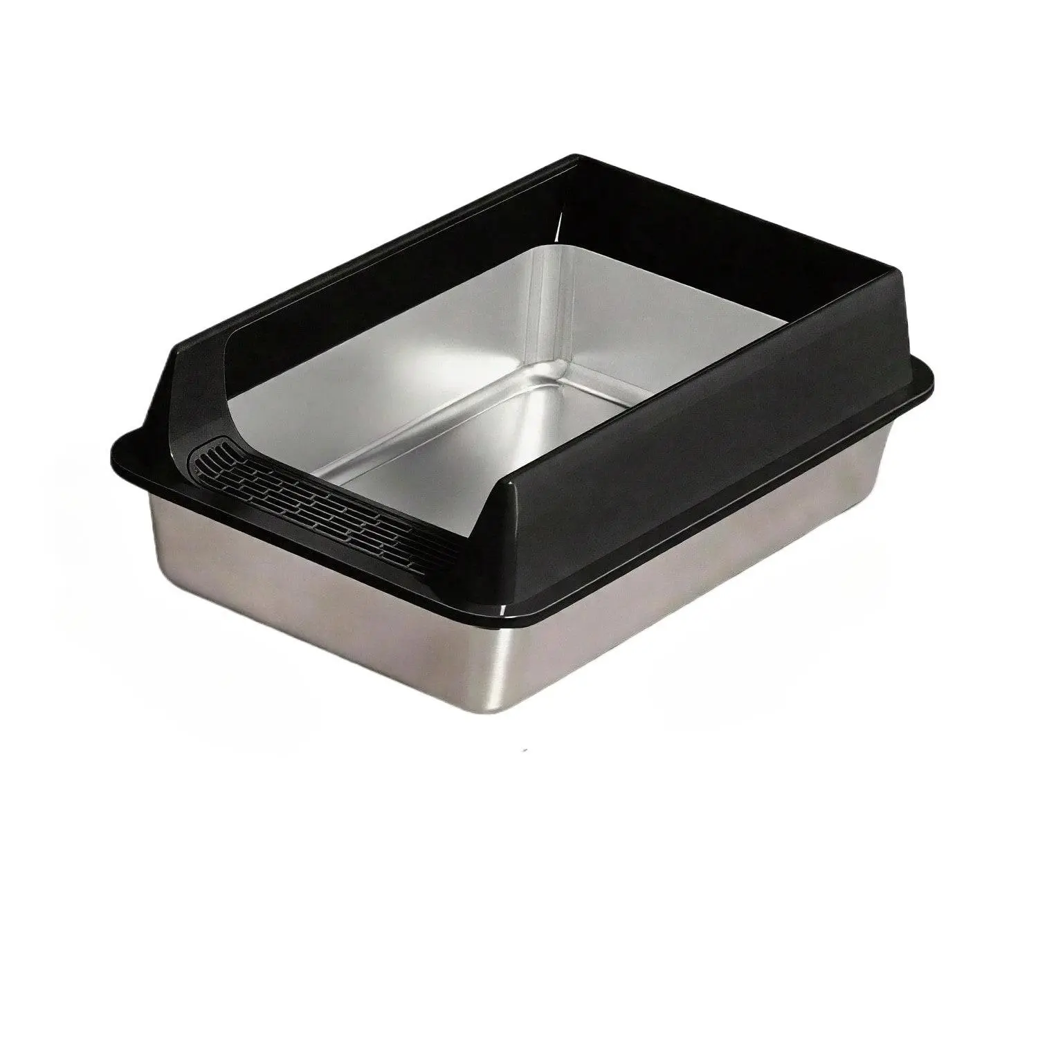 Large Stainless Steel Cat Litter Box, Open Top Litter Box With Anti-Splash High Sides, Anti-Tracking Pedal, Easy To Clean, Non-Stick, Odor Resistant For Multi-Cat Homes