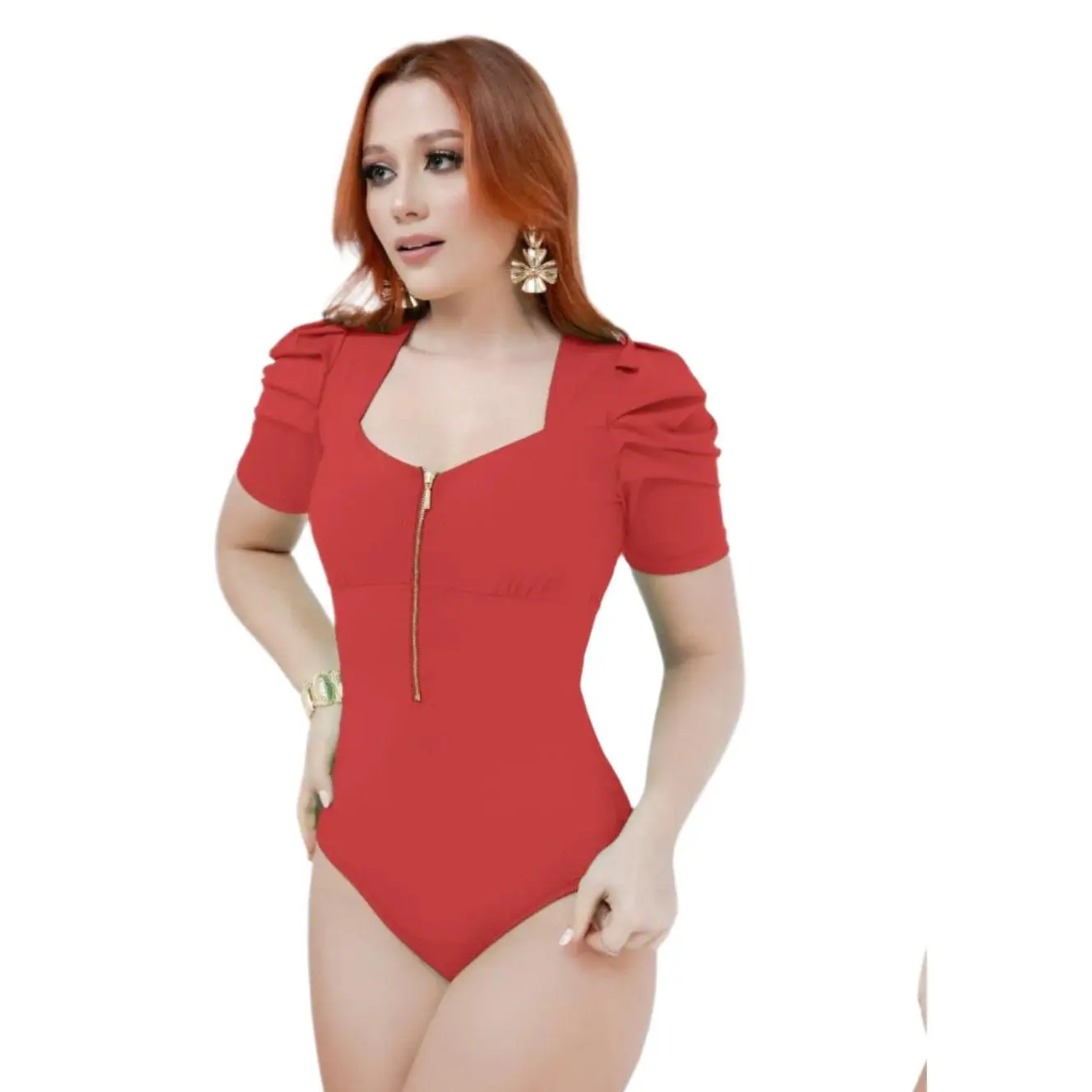 4849 Bodysuits compression shaping top Colombian bodysuit  Fit Shortsleeve Basic Womenswear
