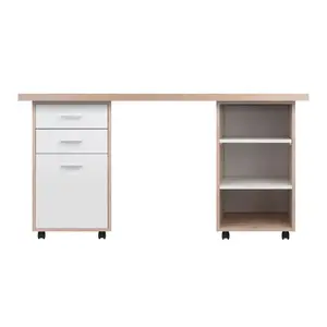 Winsome Kenner 3-Pc Modular Desk Set, Reclaimed Wood and White, Style 2, Composite wood