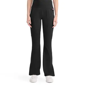 Med Couture AMP Knit Flare Leg Yoga Pant - Maxi Length, Comfortable Knit Fabric, Stylish Flare Leg Design for Yoga Practice