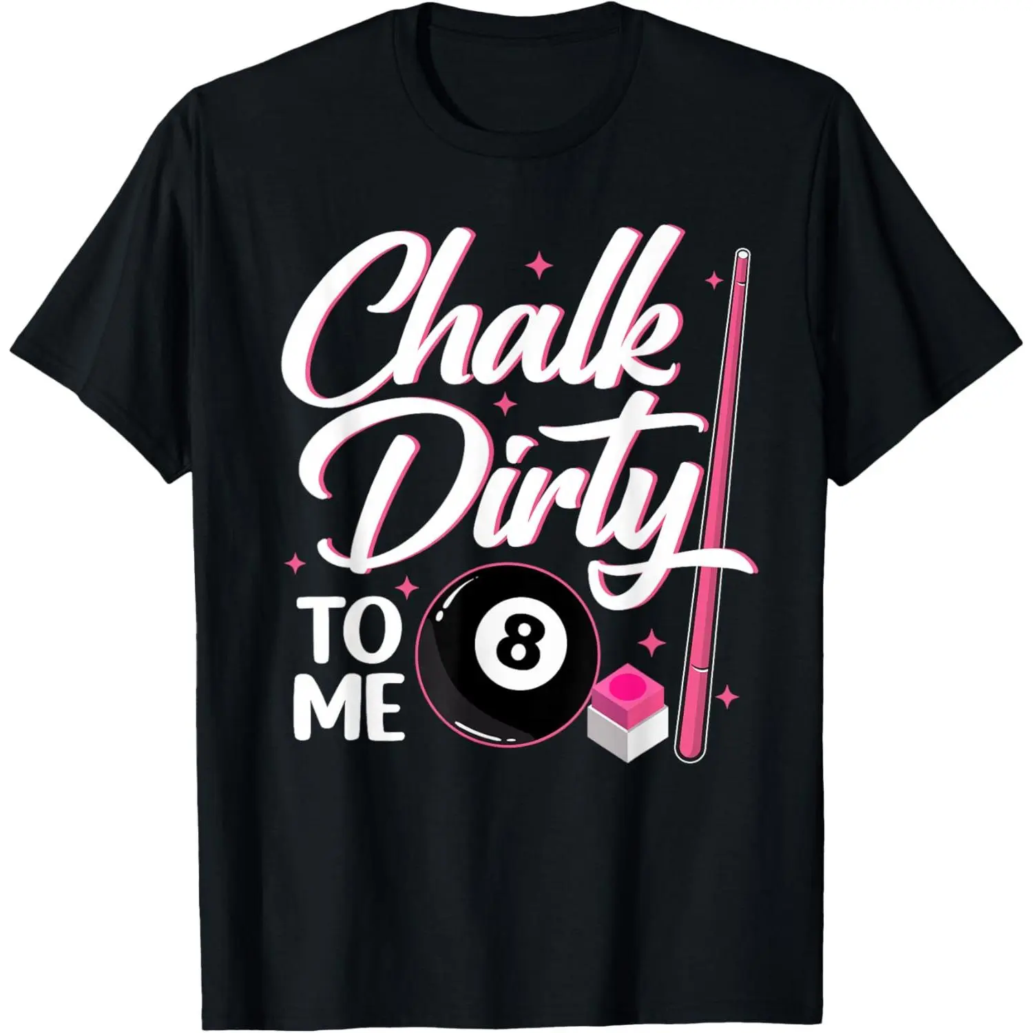 Women's 100% Cotton Short-Sleeve Vintage Distressed Streetwear Casual 8 Ball Billiard Game Pool Player T-Shirt