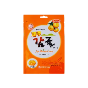 Mammos Jeju Island Orange Hard Candy 100g - Authentic Korean Citrus Sweets