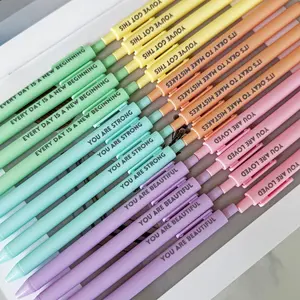 Motivational Inspirational Encouraging Pen Set, 24pcs Retractable Happy Positive Pens, Colorful & Cute Pens for Journaling, Writing Supplies, Writing Stationery, Aesthetic Pens #GLOBAL PICKS
