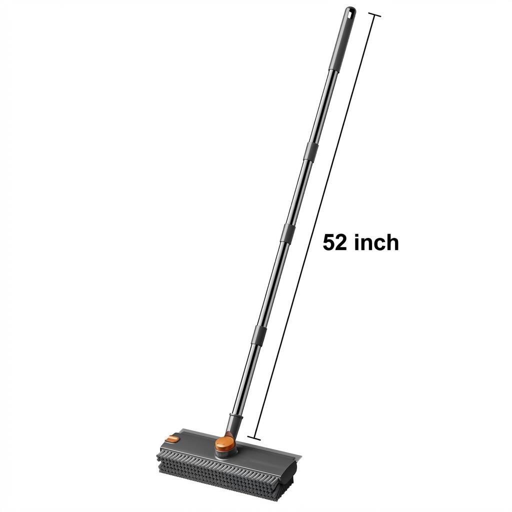 A-3-in-1 Floor Scrub Brush with Long Handle, Heavy Duty Stiff Bristle Scrubber with Squeegee, Multipurpose Cleaning Brush for Bathroom, Shower, Patio, Garage, Deck and Tile Grout A-3-in-1 Floor Scrub Brush with Long Handle, Heavy Duty Stiff Bristle Scrubber with Squeegee, Multipurpose Cleaning Brush for Bathroom, Shower, Patio, Garage, Deck and Tile Grout