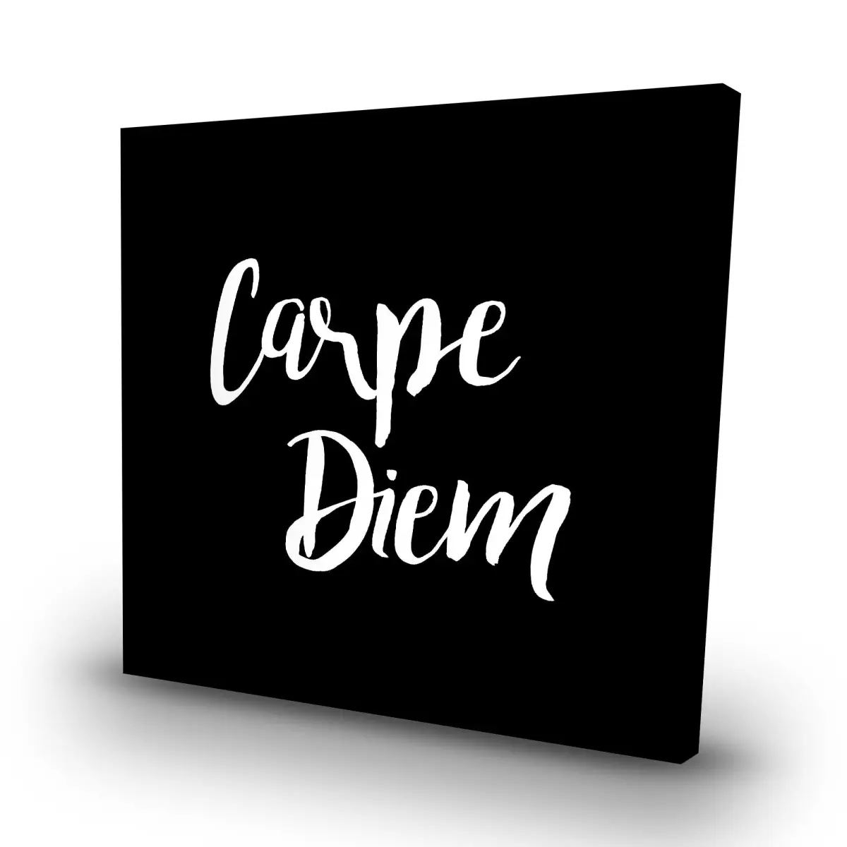 212 MAIN Minimalist Design Wall Print - 32x32 in. Durable Elegant Carpe Diem Canvas, Black & White Modern Decoration, High-Def Room Decorations for Home