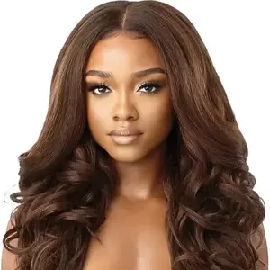 Outre 360 Frontal Lace 100% Human Hair Blend 13X6 HD Lace Front Glue less Wig KALINDA