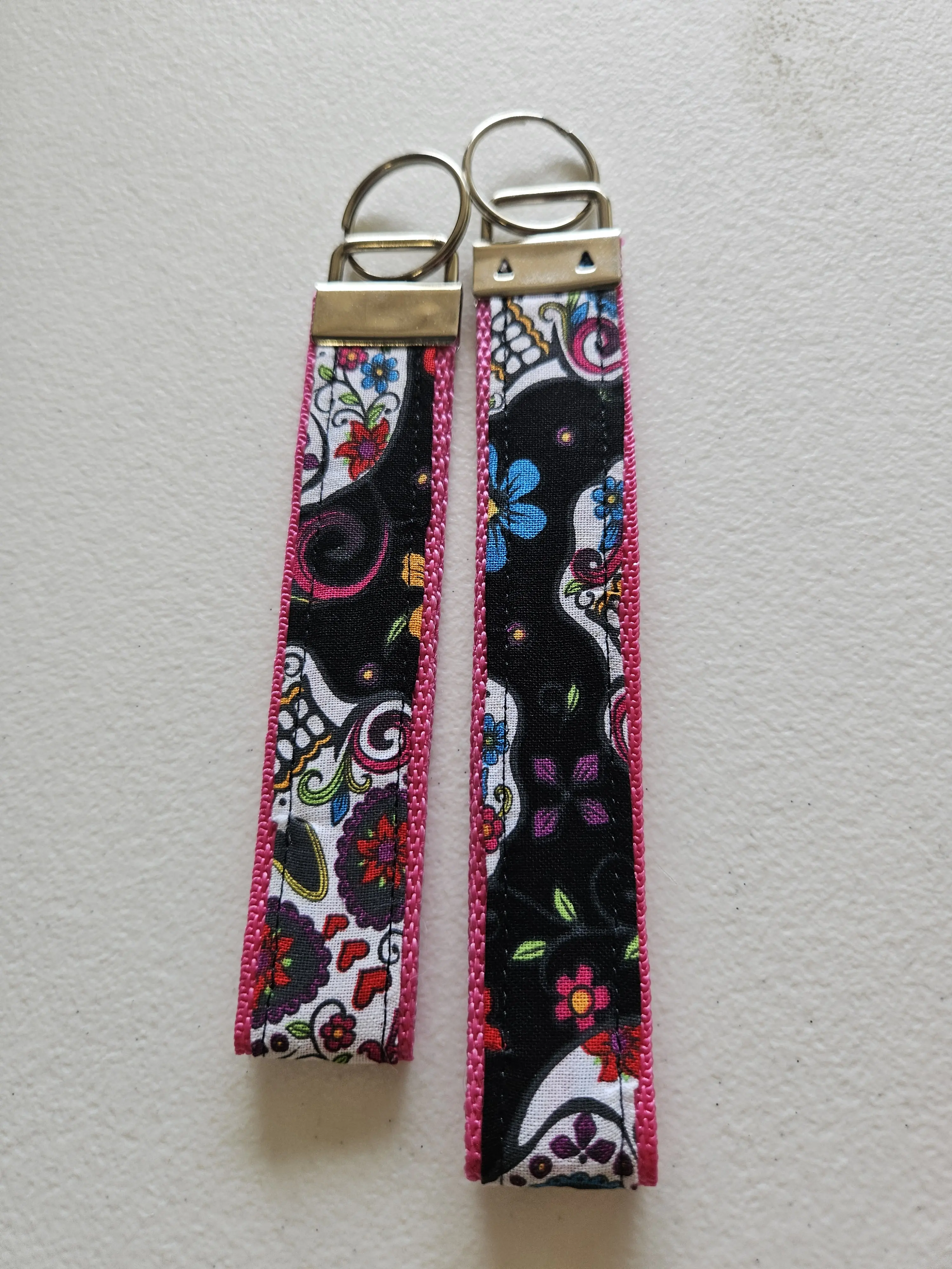 Handmade Fabric Key Fob Wristlet | Wrist Keychain | Key Ring Holder | Cotton Wrist Strap | Cute Keychain | Gift for Her