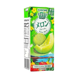 KAGOME Japanese Vegetable Juice Melon Flavor 195ml - Dietary Fiber Boost - Limited Edition