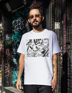 Large Cotton Unisex T-shirt Short sleeve Regular Fit One Piece Gum Gum Pistol Casual Menswear