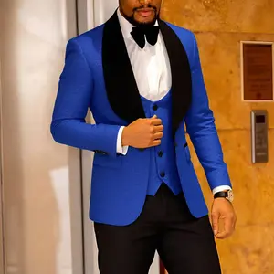 Mens 3 Piece Floral Tuxedo, Jacquard Slim Suit Set, Paisley Blazer Vest And Pants For Prom Wedding