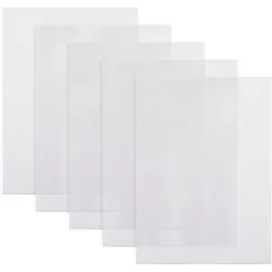 Fursuit Eye Mesh, 5 Sheets 0.5mm White Buckram Mesh, 11.8in x 7.87in Waterproof Printable PVC Eye Meshes Sheet for Mask, Cosplay Props Fursuits, Handicrafts Making