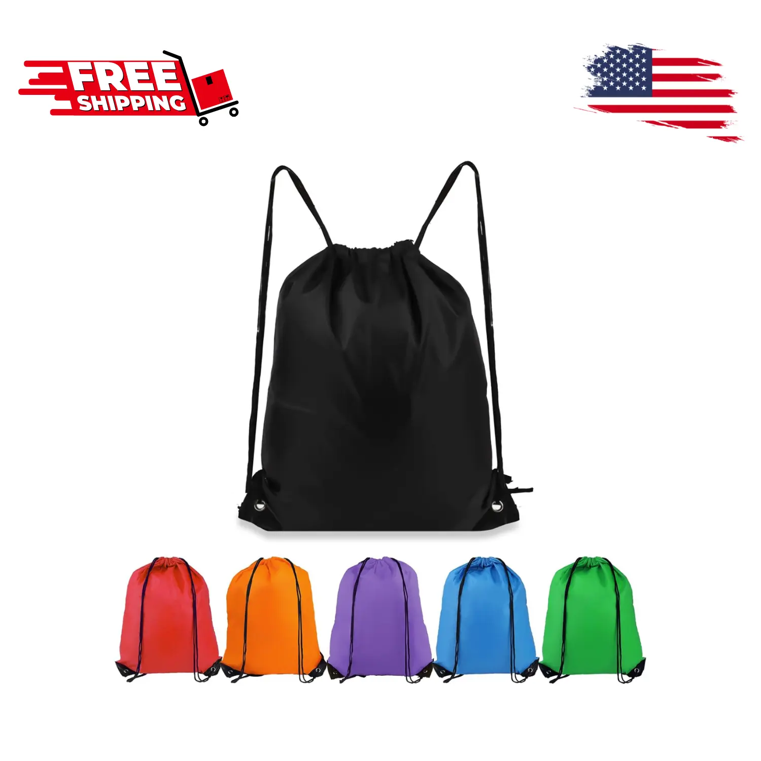 Drawstring Backpack 6 Colors (6 PACK) Drawstring Backpack 6 Colors (6 PACK)