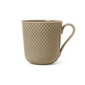 Lyngby Porcelæn Rhombe Earth Mug with Handle, 13.2 Oz