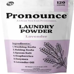 Laundry detergent powder alternative earthderived ingredients ecofriendly safer for sensitive skin eczema and babies stain smell fighting he safe lavender 120 loads