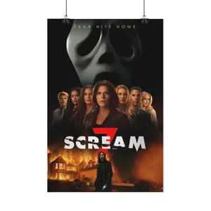 Scream 7 (2026) horror movie poster, modern film art print, canvas print poster, gift poster, movie fan collectible Decor Decoration