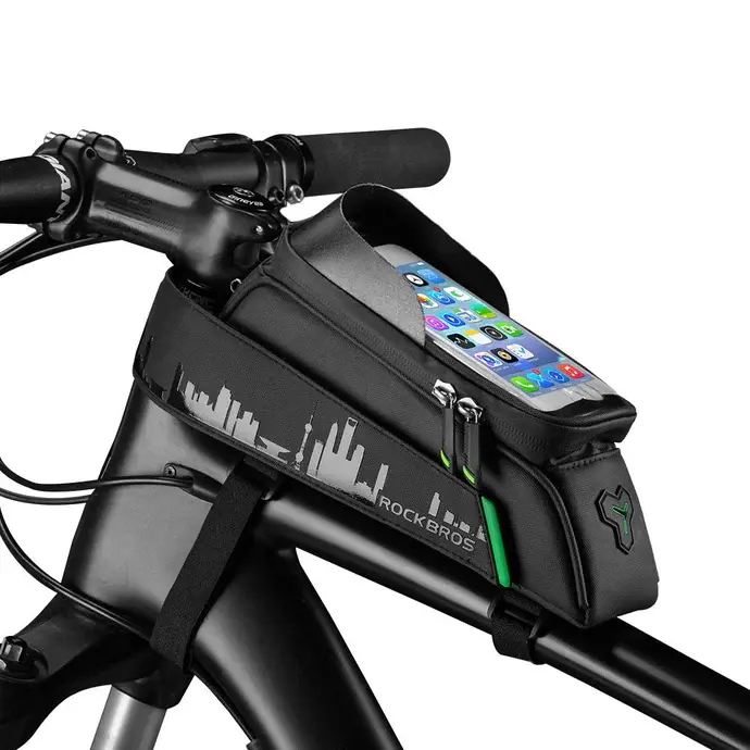 ROCKBROS Bike Phone Mount Bag Waterproof Bike Phone Front Frame Bag under 5.8"/ 6.5" ROCKBROS Bike Phone Mount Bag Waterproof Bike Phone Front Frame Bag under 5.8"/ 6.5"