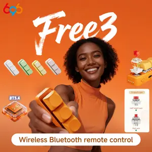 Universal Bluetooth Page Turner Wireless Free3-M/P/R, Compatible with Kindle, iPhone, iPad, Android, Windows/Mac, Page Up/Down, Video Like, Camera Shutter, PPT Control, Hot Swappable 3-Pin/5-Pin Shaft, Bluetooth 5.4 Remotes