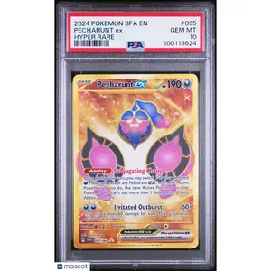 2024 Pokemon Shrouded Fable Pecharunt EX #095 Hyper Rare PSA 10 GEM MINT