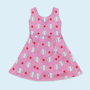 Girls baseball summer active wear yoga dress casual wear dress