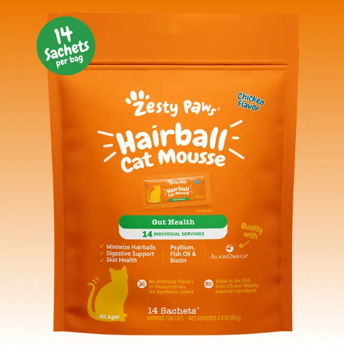 Zesty Paws Hairball Cat Mousse