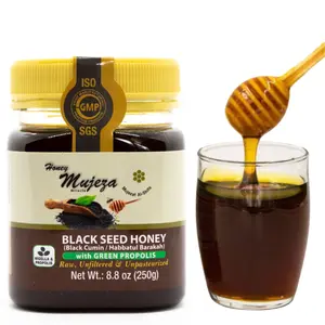 Black Seed Honey with Propolis - Not Mixed with Oil or Powder - Gluten Free - Non GMO - Organic Honey - Immune Booster - 100% Natural Raw Honey