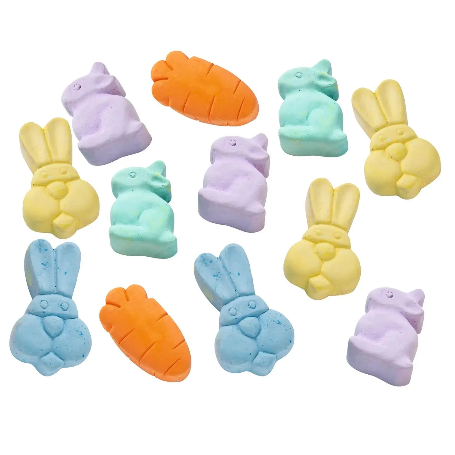 Easter Bunny Chalk Sets, Festive Kids' Arts & Crafts Handout for 12, Ideal for Open-Ended Play, Drawing Doodles