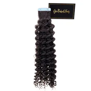 Textured 3B-3C Human Hair Tape In Extensions
