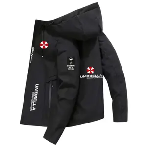 Autumn and winter new men's casual sports black hooded sweatshirt jacket, trendy letter print design, fashionable and versatile, micro elastic knitted fabric, comfortable and lightweight, size M-XXXL