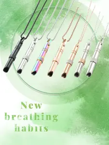 Stress Relief Necklace with Rotating Ring Design, Portable Anxiety Chain for Daily Use, Ideal Gift for Birthdays & Holidays