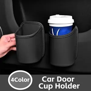 Car Back Seat Cup Holder Organizer PU Leather Drink Storage Box, Essential Interior Accessory for Vehicles, Car Backseat Organizer
