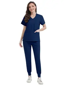 New Multicolor European Size Plus Size Overalls Pocket Pet Doctor Groomer Beauty Salon Staff Front Desk Workwear Uniform Set