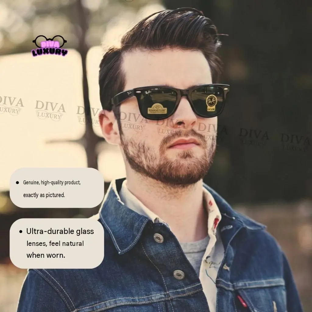 Ray-Ban Polarized Outdoor Shades Black Square Eyewear UV Protection Sunglasses for Casual Daily Wear