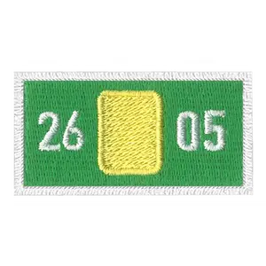 26-05 Yellow Embroidered Pencil Tab