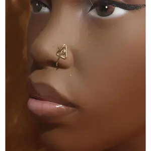 Cute Dainty Triangle Wire African Nose Cuff
