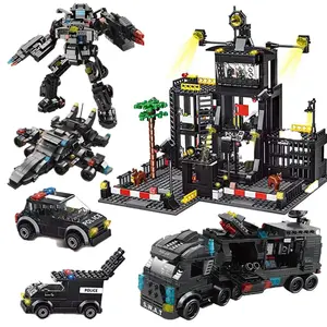 1000pcs Building Block Set, Police Station, Multifunctional Robot, City Car & Plane Blocks, Perfect Gift for Friends/family/birthday/holiday
