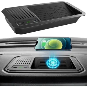 DiffCar® Wireless Car Charger for Toyota Tundra 2026 2025 2024 2023 2022| Truck Accessories Interior Wireless Charging Pad with USB Port| for Tundra 1794 Edition SR SR5 Platinum TRD Pro Limited