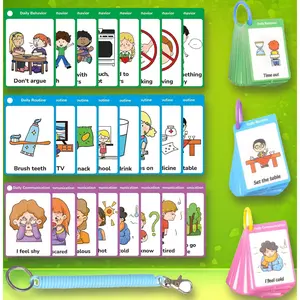 120 PCS Autism Visual Communication Cards Speech Delay Non Verbal Kids Adults Special Needs Feelings Emotions Flash Cards